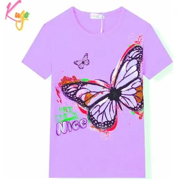 Dívčí tričko Dívčí tričko kr.r. KUGO JC8507, fialové