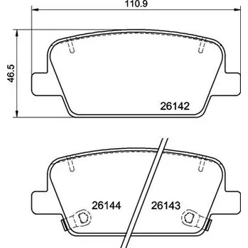 Brzdová destička Sada brzdových destiček, kotoučová brzda BREMBO P 30 118