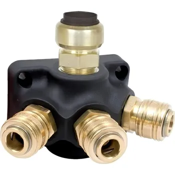 Vodovodní potrubí TECTITE Ukončovací krabice pro rozvod vzduchu spojka 18 mm - 3 x Rychlospojka