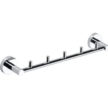 X-ROUND E hrazda s 5 věšáčky 395mm, chrom XR214