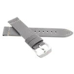 JVD Kožený unisex šedý řemínek na hodinky R41014/20