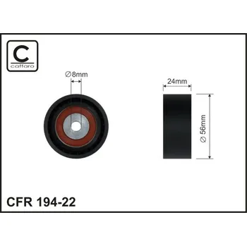 Vratná/vodicí kladka, klínový žebrový řemen Caffaro 194-22