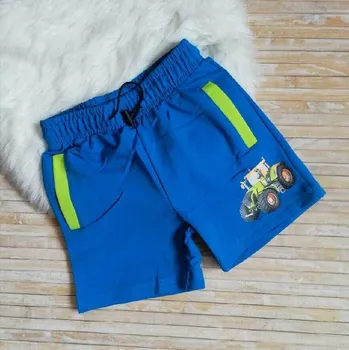 DĚTSKÉ KRAŤASY S TRAKTOREM PRO KLUKY Barva: Tyrkysová, Velikost: 122