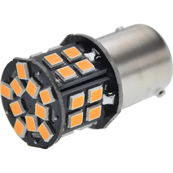Autožárovka BAY15D, 30 SMD 5050 LED, 6V - Oranžová