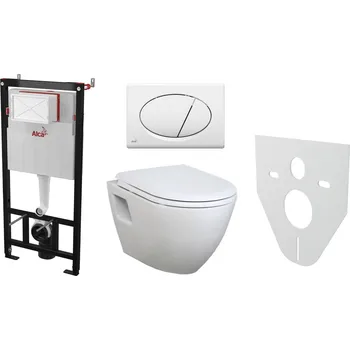 Alcaplast AM101/1120 Sádromodul komplet do sádrokartonu se závěsným WC Creavit TERRA TP325 + bidet 2v1