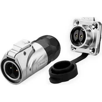 Elektrický konektor Průmyslový konektor LP-16, samec + samice (čtvercová zásuvka) 2-pin