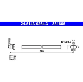 Brzdová hadice Brzdová hadice ATE 24.5143-0264.3