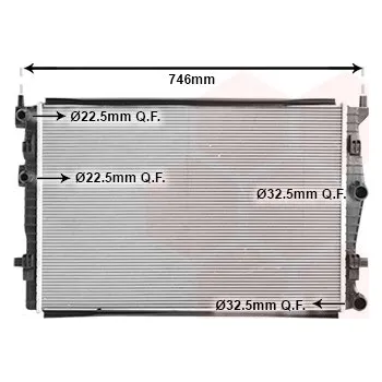 Chladič motoru Chladič, chlazení motoru VAN WEZEL 58012733