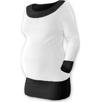 Dámská tunika Be MaaMaa Těhotenska tunika DUO - bílo/černá, Velikosti těh. moda S/M