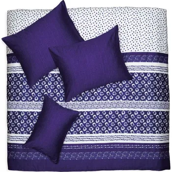 Povlečení SCANquilt povlečení SATÉN DESIGN indigo modrá 240 x 200/70 x 90 cm