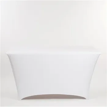 Napínací potah Elastický potah HOTELUM ESSENCE na stůl, 183x76 cm, bílý, 350 g/m² WHI-76X183HOR