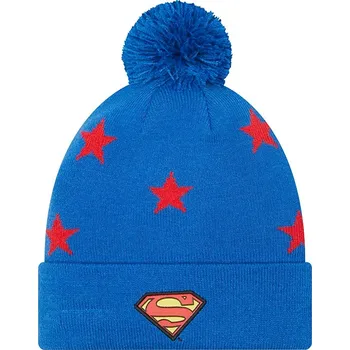 Čepice Dětská čepice New Era CY STAR BOBBLE KNIT SUPERMAN modrá 60081451 - CHILD | UK 12,5 | US 13