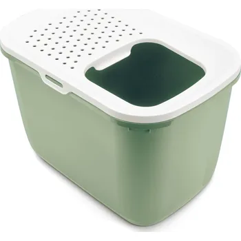 Toaleta pro kočku Toaleta pro kočky Savic Hop In - botanická zelená / bílá