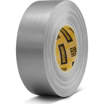 Izolační páska Defender EXA-TAPE S 50 BULK Stříbrná (Prémiová textilní páska, lesklá, 50 mm x 50 m)