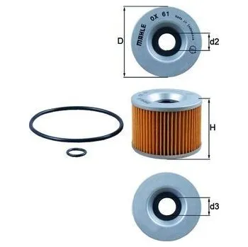 Olejový filtr Olejový filtr MAHLE OX 61D