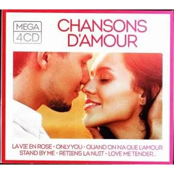 Zahraniční hudba 4CD Various: Mega 4 CD - Chansons D'amour 2015