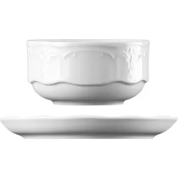 Lilien | Šálek na polévku bez ouška s podšálkem, bílý, 250 ml, Bellevue