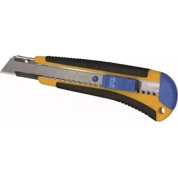 Pracovní nůž Dedra M9015P Nůž 18mm+zavírací krabička, rukojeť gumová,provedení kov.CL