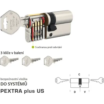 Stavebniny DK - PEXTRA plus US D 30 + V 35,5 mm NP - Nikl perla