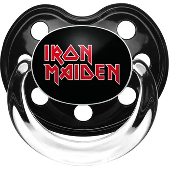 Détský dudlík z Iron Maiden - Iron Maiden Logo - Deti - cerná/cervená