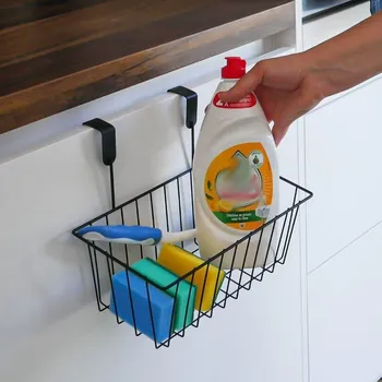 DAALO Kovový závěsný košík na dvířka - černý - AKCE!