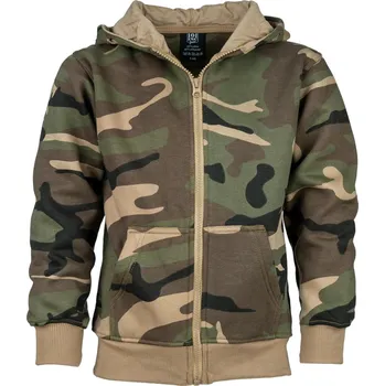 Pánský bomber 101 INC - V.O. Dětská mikina s kapucí - Woodland Velikost: XXS - výška postavy 104cm