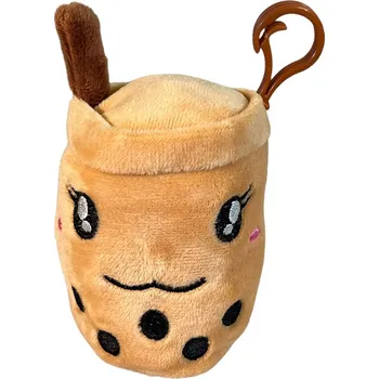 Plyšový přívěsek Bubble Tea hnědý 10 cm