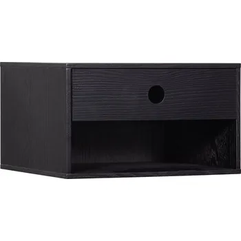 Noční stolek WOOOD Černý závěsný noční stolek Ancy 34 x 30 cm