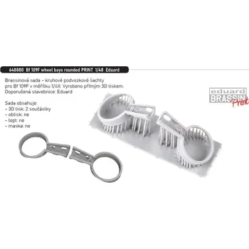 Plastikový model Eduard 1/48 Bf 109F wheel bays rounded PRINT (EDUARD)