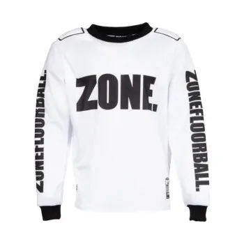 Florbalový dres Zone floorball Goalie sweater UPGRADE SW white/black Brankářský dres XXL, bílá / černá