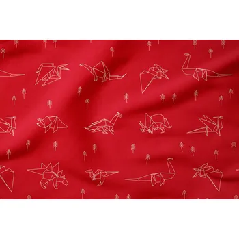 Teplákovina DINO / ČERVENÁ Typ teplákoviny: nepočesaná – š. 160 cm (EL, 240 g)