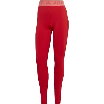Dámské legíny Dámské kompresní 7/8 legíny s vysokým pasem adidas TF L 3 BAR T W červené HD4509 - S | UK 12 | US 12,5