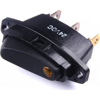 Auto elektroinstalace Přepínač podsvětlený elipsa 24V oranžový