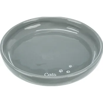miska pro kočku TRIXIE Extra široká keramická miska pro kočky 18 cm Barva: šedá