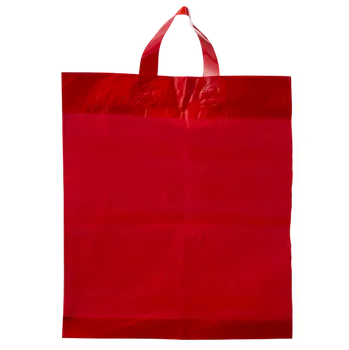 Sáček na potraviny Taška LDPE červená 390x470+40/1ks s uchem