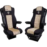 Autopotahy textilní pro MERCEDES MP IV/V, od 2011 do 2021 černo-béžová barva (č. 122)