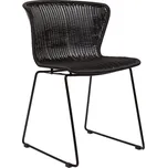 WOOOD Set dvou černých plastových jídelních židlí Inges