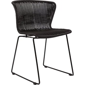 Jídelní židle WOOOD Set dvou černých plastových jídelních židlí Inges