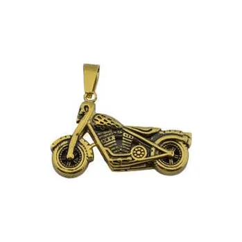 Přívěsek Doria Přívěsek z oceli zlatý motorka F342