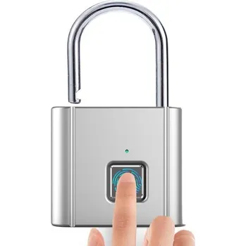 Visací zámek Visací zámek s otiskem prstu Barva: Stříbrná