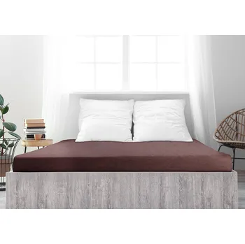 Prostěradlo B.E.S. - Petrovice, s.r.o. Prostěradlo Froté PERFECT - Tmavá hnědá Rozměr: 140 - 160 x 200