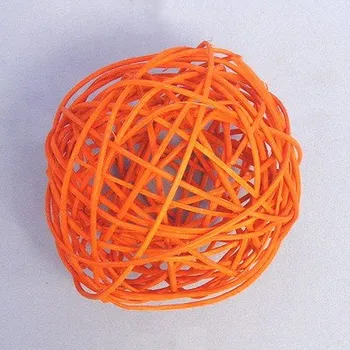 Koule aranž ratan 6cm oranž (F42-27883/165C-6CM)