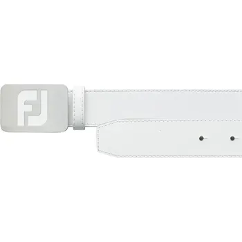 Opasek FootJoy Buckle Leather pánský kožený opasek, bílý