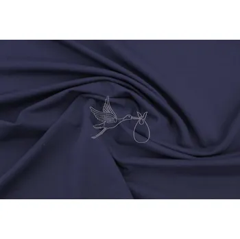 Teplákovina nepočesaná 240g - Tmavě modrá (navy)