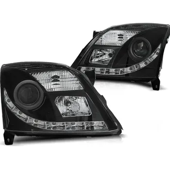 Přední světlomet Tuning Tec Přední světla OPEL VECTRA C 04.02-08.05 TRU DRL černé XENON D2S