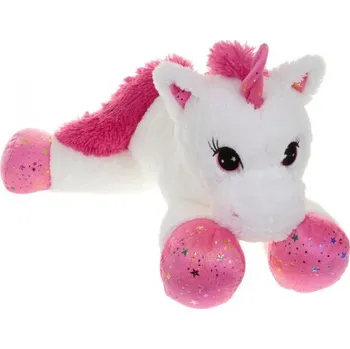plyšák Plyšový jednorožec ležící 78cm 1711-0667 bílý