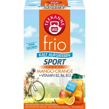 TEEKANNE FRIO OVOCNÝ LEDOVÝ ČAJ SPORT MANGO A POMERANČ + VITAMÍNY 45g NĚMECKO!