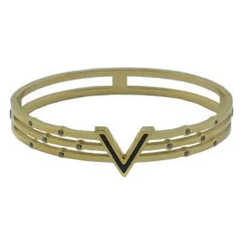 Náramek Doria Náramek zlatý z oceli s kamínky L041