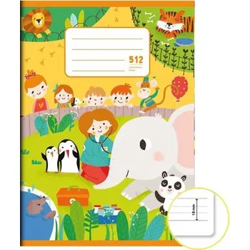 Sešit Školní sešit A5 512 10 listů speciální linkovaný (Školní sešity pro základní školu, pro první stupeň, vyrobené z bezdřevého papíru. Formát A5, počet listů 10, linkovaný se 2 pomocnými linkami.)