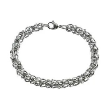 Náramek Doria Náramek z oceli proplétaný stříbrný N210